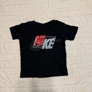 Nike Black Tee with Red and White Graphic